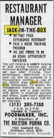 Jack-In-The-Box (Jack In The Box) - Nov 1971 - Looking For Managers (newer photo)